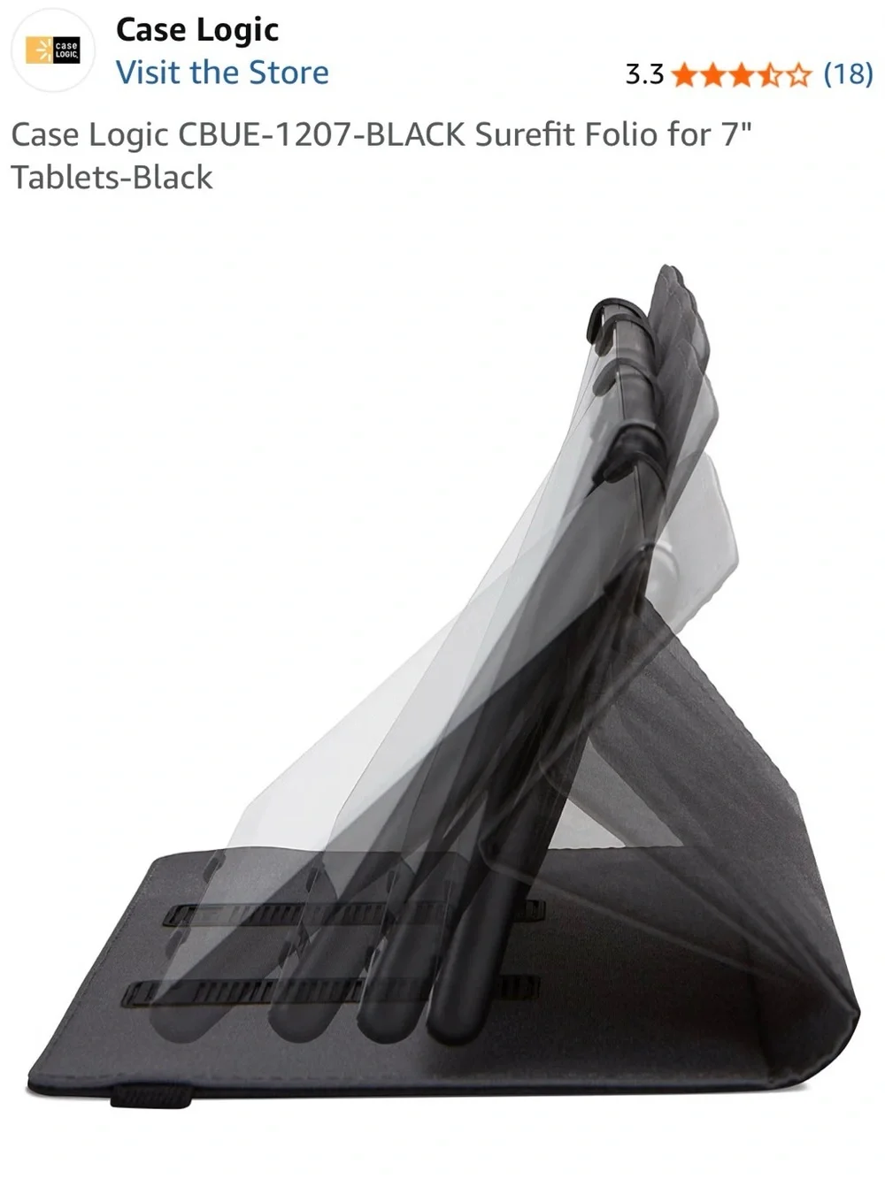 Black Folio Tablet Case for 7
